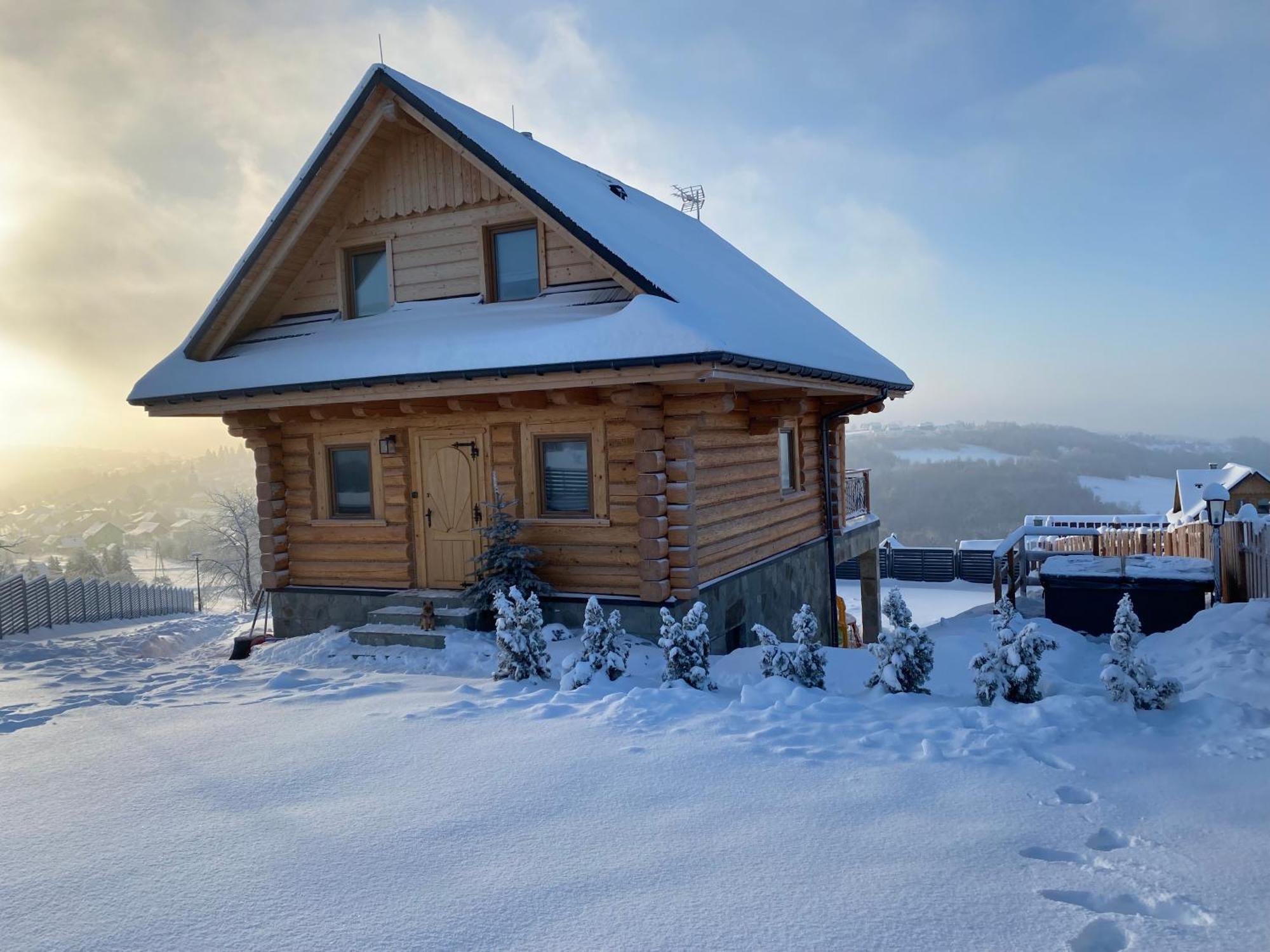 Zloty Gron Log Houses & Apartments Istebna Exteriör bild