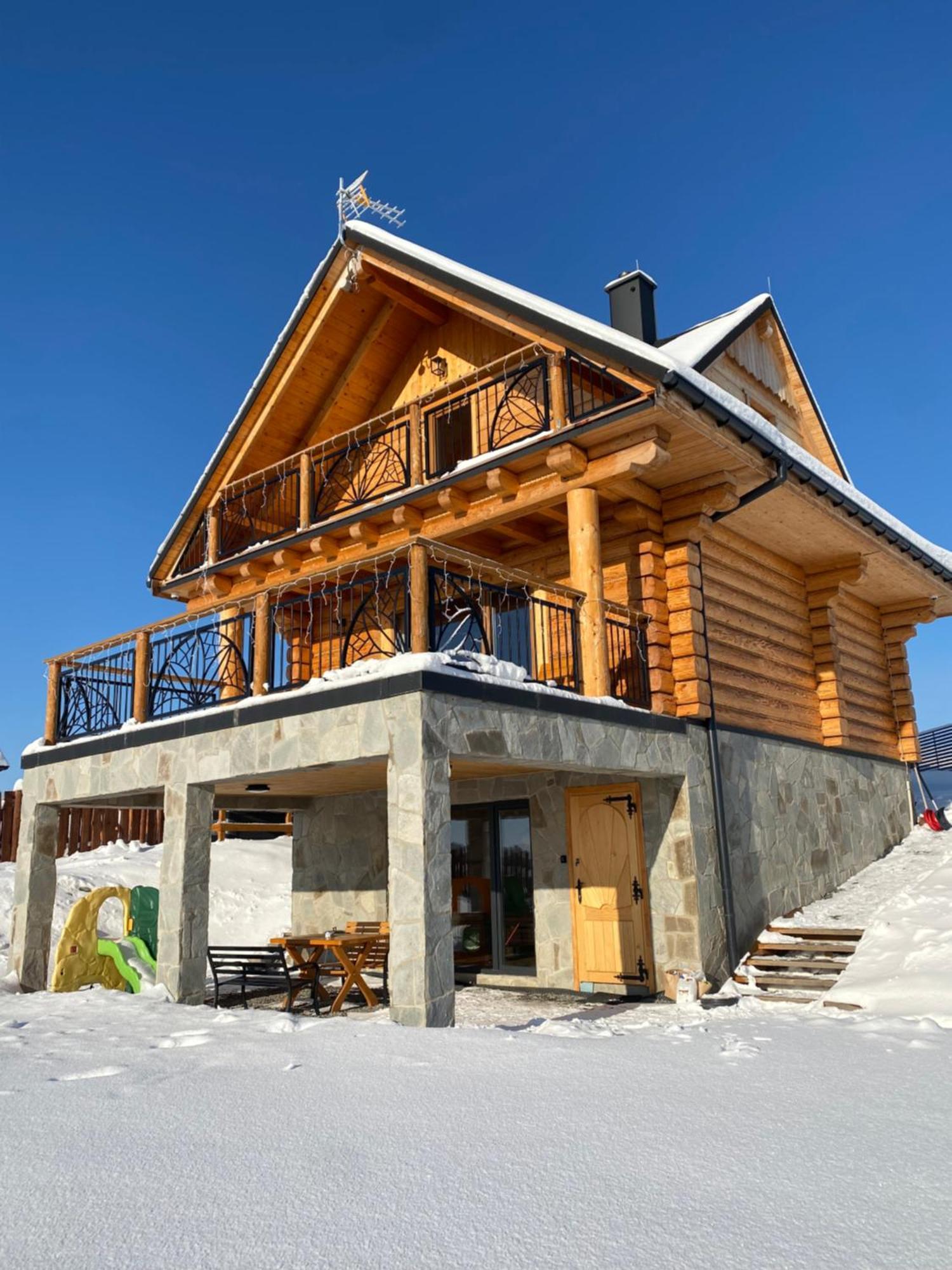 Zloty Gron Log Houses & Apartments Istebna Exteriör bild